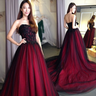 Newest Sweetheart Sleeveless Zipper Long Train Evening Gown_4