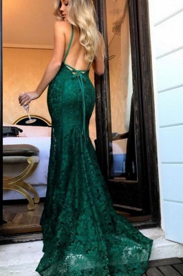 Robe de bal en dentelle verte, robes de soirée sirène_1