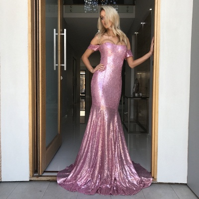Sequins mermaid prom dress,evening party gowns_3