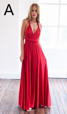 Sexy A-line Sleeveless Red Detached Prom Dress Floor-length_2