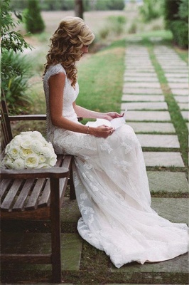 Close-fitting Seaside Outdoor Wedding Dresses | Sleeveless Lace Summer Beach Bridal Dresses_1