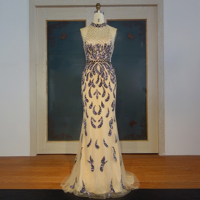 New Arrival Sleeveless Sequined Mermaid Prom Dresses  | Mannequin Prom Dresses_3