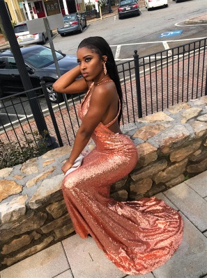 Sexy Sequined V-neck Prom Dress | Mermaid Prom Dress Online_1