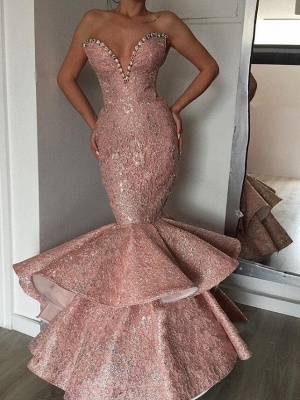 Luxurious Mermaid Sweetheart Crystal Prom Dresses | Evening Gowns_1