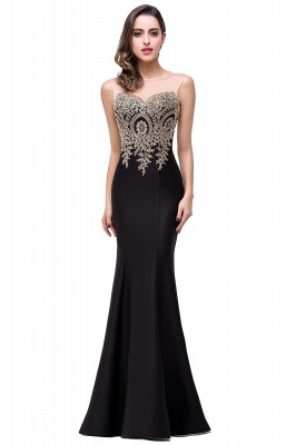 Frauen Strass Applikationen Sheer Maxi lange Abend Prom Party Kleider_14