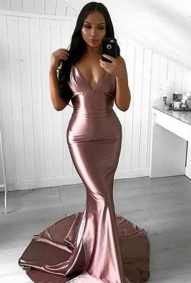 Elegant V-Neck Prom Dress |Mermaid Long Evening Gowns_1
