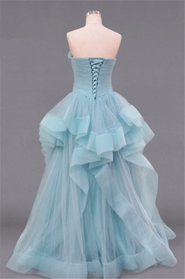 Organza A-Line Sweetheart Prom DressesRobe de soirée à plusieurs niveaux avec des perles_3