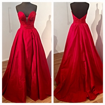 Sweetheart Red Evening Dresses | Oprn Back Long Prom Dresses Cheap Online BA7350_3