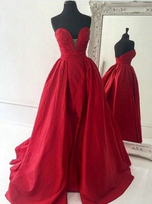 Sweetheart Red Evening Dresses | Oprn Back Long Prom Dresses  Online BA7350_1
