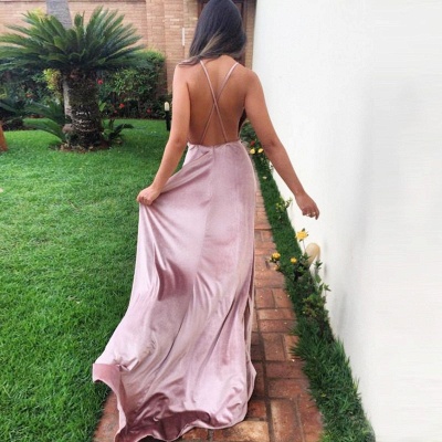 V-Neck Long Prom Dress |Evening Party Gowns With Split_3