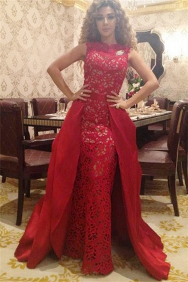 Wholesale Sexy Red Lace Dresses For Proms For SaleDesigner Removable Long Womens Party Evening Gowns 123458_3