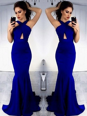 Robe de soirée sirène bleu royal moderne | Robe de soirée longue_1