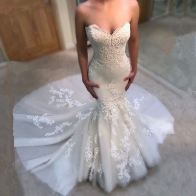 Modest Sweetheart Mermaid Wedding Dresses | Bridal Dress_3