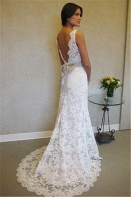 Lace Wedding Dresses Cheap Online | Stunning Close-fitting Simple Wedding Dress for Beach BA3872_2
