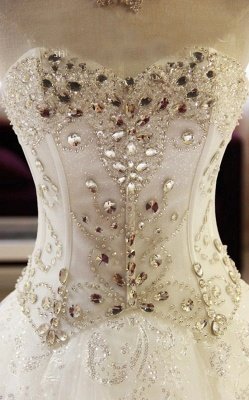 Sparkling Beaded Wedding Dresses | Sweetheart Sleeveless Lace Lace Appliques Bridal Dresses_4