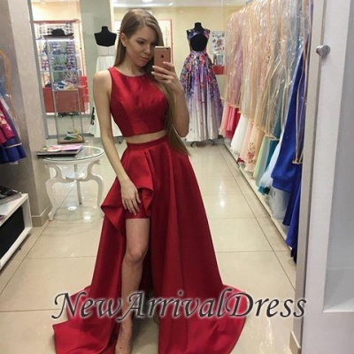Hi-Lo Newest Jewel Red Two-Piece A-line Prom Dress SP0328_1