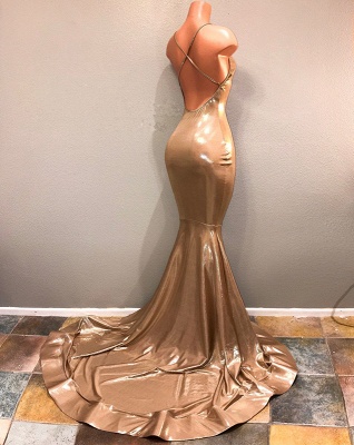 Spaghetti Strap Open Back Plus Size Long Prom Dresses  | Sleeveless Mermaid Formal Dresses BA8432_2