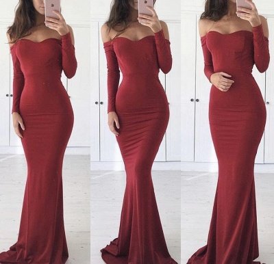 Sexy Sweetheart Prom Dresses | Off-the-Shoulder Sexy Mermaid Evening Dresses_3