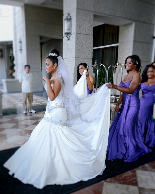 Mermaid Sweetheart Miami Vestidos de novia baratos Lentejuelas brillantes Vestidos de novia más nuevos BA2987_3