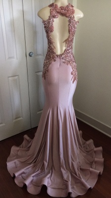 Modern Lace Appliques Sleeveless Prom Dress | Mermaid Prom Dress BA8042_3