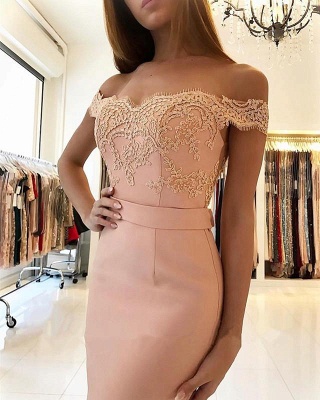 Off The Shoulder Lace Prom Dresses for Juniors | Mermaid Open Back Sexy Evening Gowns_3