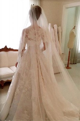 Latest A-line New Arrival Lace Jewel Zipper Sexy Sleeveless Elegant Wedding Dresses_4