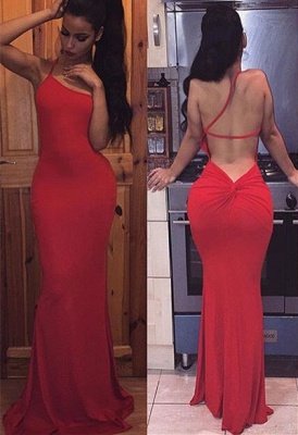Long Bodycon Sleeveless Sexy Red Spaghetti-Strap Prom Dress BA3794_2