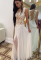 White Long Lace Chiffon Prom Dresses Beadings Appliques ...